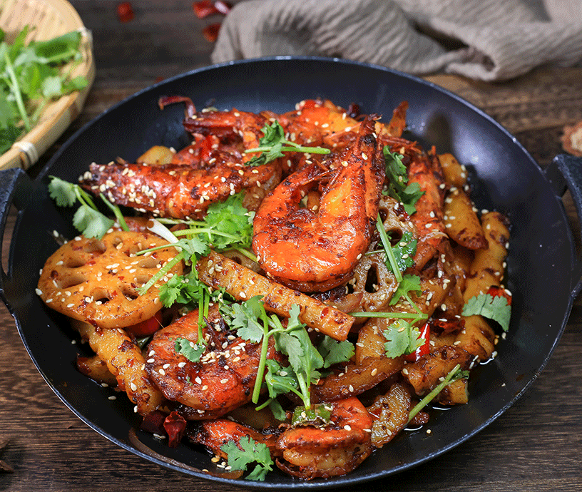 Dry fried shrimp